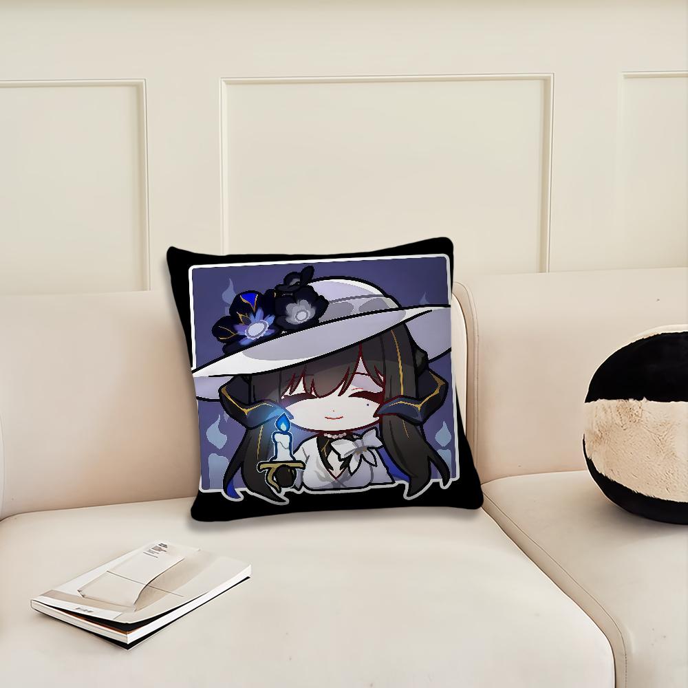 Game Honkai Star Rail The Dahlia Q cushion cover Pillow Cover Decoration Room Home Sofa living Office Car Nordic Simplicity