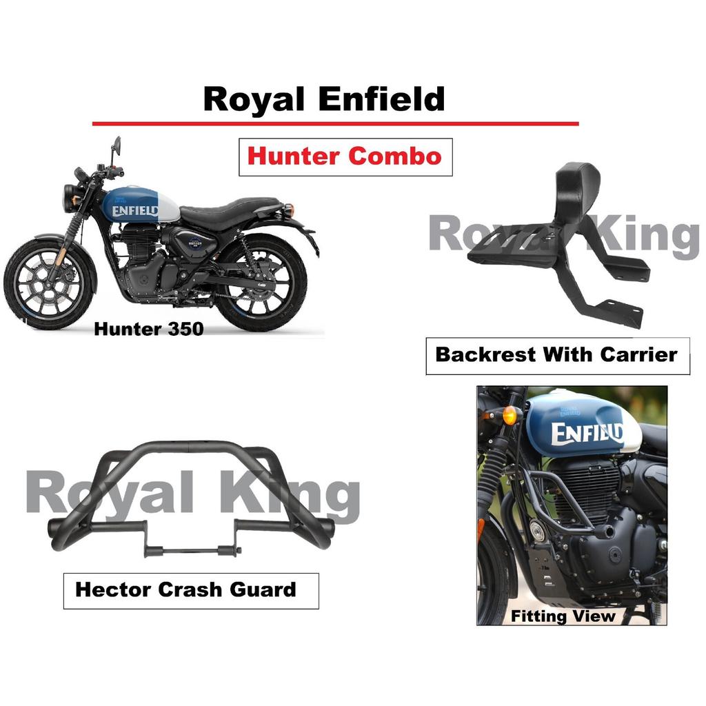 Hector "Crash Guard Combo Pack of 2 Pcs" Fit for Royal Enfield Hunter 350
