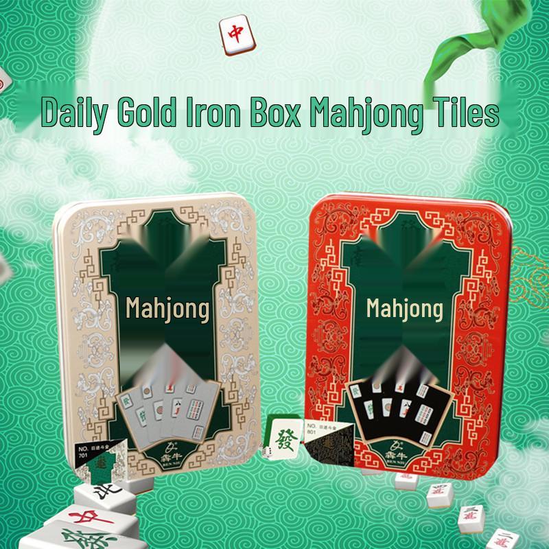 148-Piece Waterproof PVC Mahjong & Poker Playing Cards Set