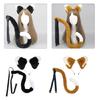 Masquerades Party Hair Hoop Animal Ear Plush Headband/Tail Girl Hair Ornaments