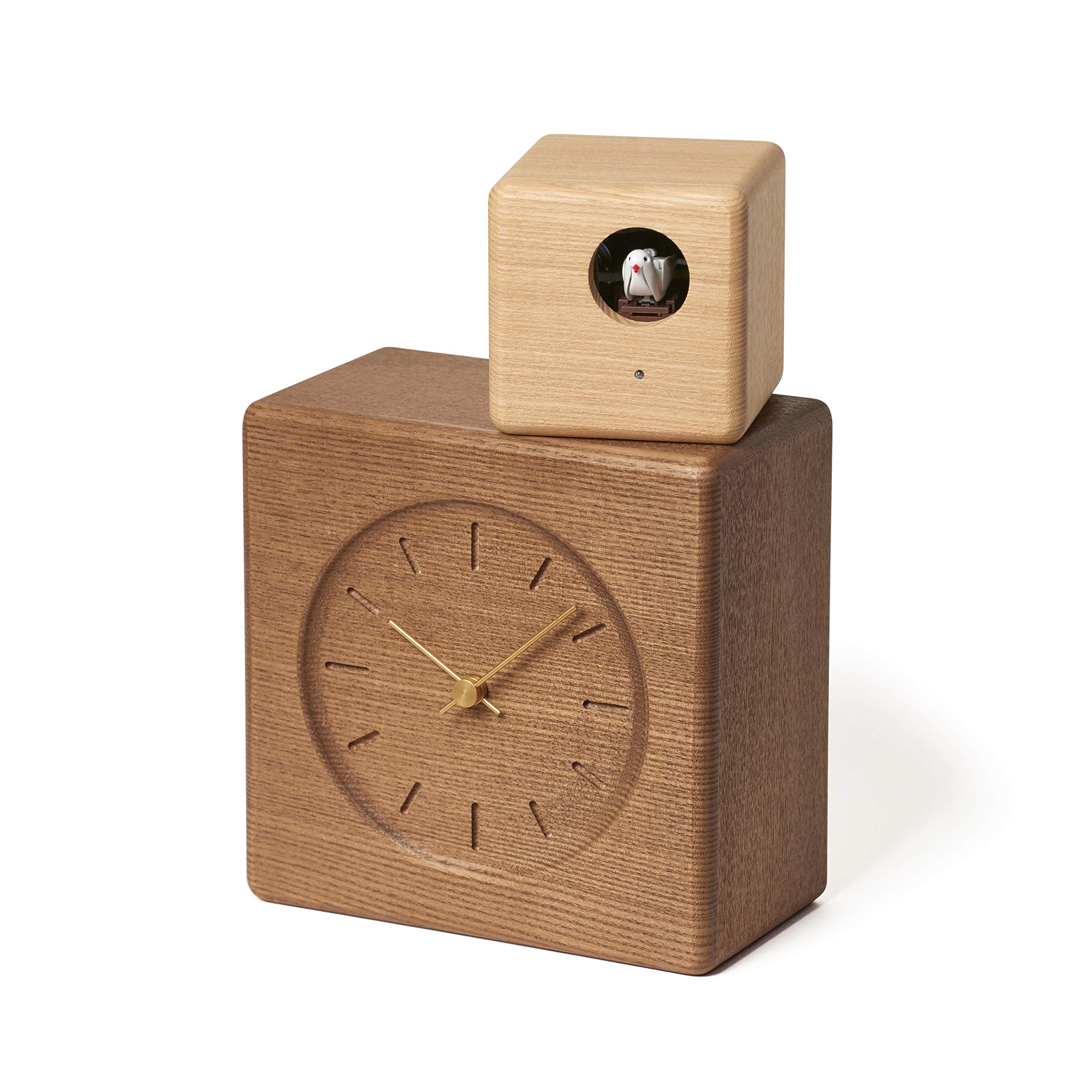 

Lemnos Cubist Cuckoo Clock, Analog, B, GTS19-04, Brown and Natural, 18.6cm W x 27.6cm H x 10.6cm D