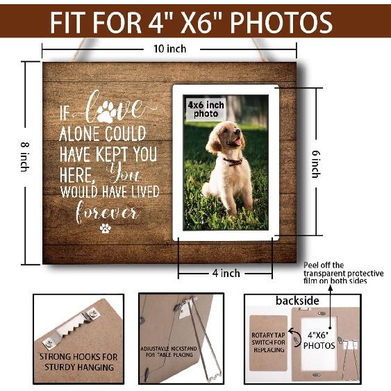 Pet Memorial Gifts, Dog Memorial Gifts for Loss of Dog, Sympathy Gifts for Loss of Dog Cat, Pet Remembrance Gift, Dog Picture Frame, Cat Memorial