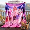 Personalized Flannel Throw Blanket,Taylor Swift Custom Printed Name, Cozy Plush Blanket For Home Use