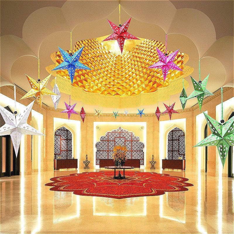 commodity Christmas tree pentagram lampshade star paper hanging xmas wedding decor