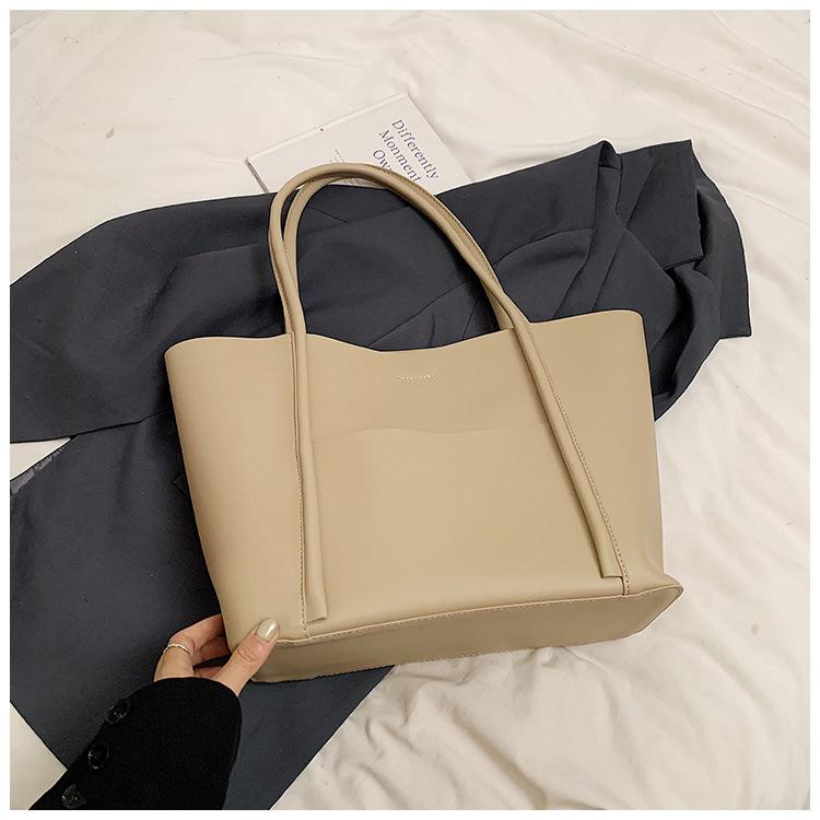 2025 retro commuter big bag new autumn and winter fashion simple tote bag large capacity shoulder bag women's bag