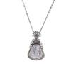 S925 Sterling Silver Rose Quartz Buddha Pendant Necklace - Chinese Style, Light Luxury, High-End Clavicle Chain X145