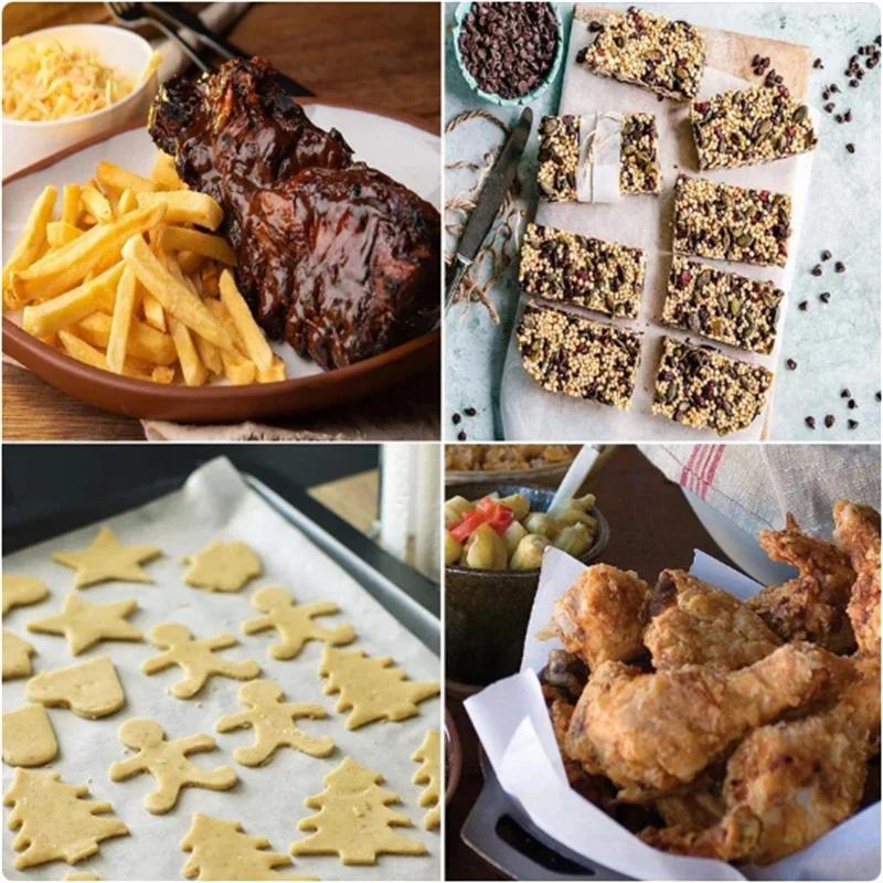 10/20/50M Baking Paper Barbecue Double-sided Silicone Oil Paper Parchment Rectangle Oven Oil Paper Baking Sheet Bakery BBQ Party