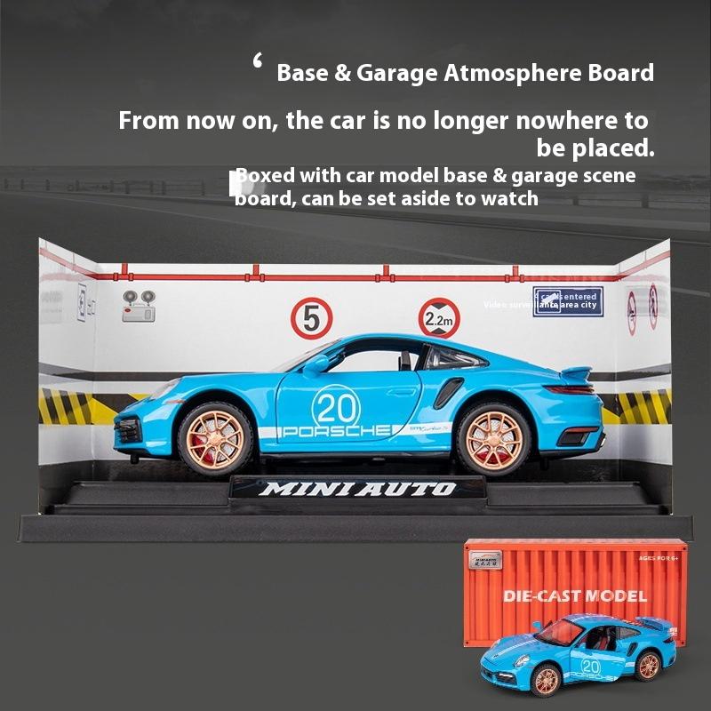 Simulation 1/32 Scale Porsche 911 Turbo S Alloy Racing Car Diecast Metal Model Children's Toy Kids Gift Birthday Present for Boys