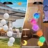1 Pezzo Campanella Solare da Vento per Esterno, Luce da Giardino Sospesa a Cambiamento di Colore, Campanella Decorativa Alimentata ad Energia Solare per Patio/Giardino