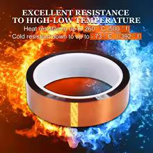High Temperature Resistant Polyimide Tape 280°C Golden Insulation Adhesive Heat Resistant Electrical Tape for Industrial Welding and 3D Printing