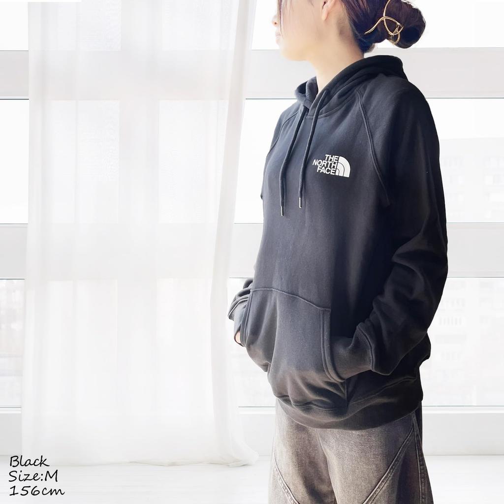 The North Face BOX NSE Pullover TNF Size with Back Print and Box Black Women's Hoodie, Black, L, Logo, [Used]