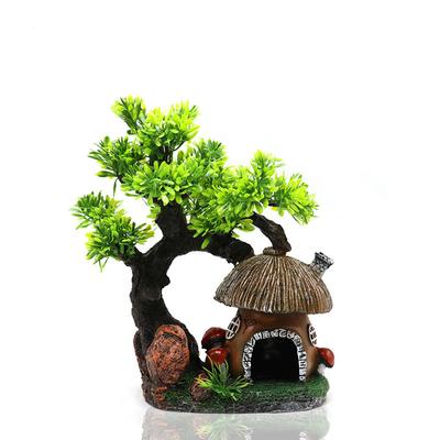 Fish Tank Simulation Green Aquarium Decorative Resin Aquarium Landscaping Accessories Aquarium House Scenery Ornaments