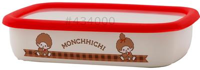Fuji Enamel Monchhichi Check Shallow Square Container M MNC-M