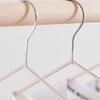 10 SZTUK 40cm Wieszak na Płaszcze i Ubrania Stal Nierdzewna Suszarka na Ubrania Stojak na Pranie do Akademika Różowy