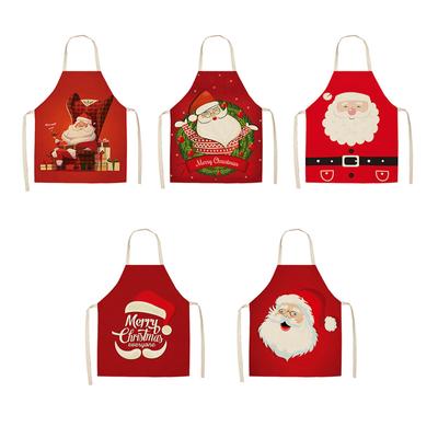 Tablier de Noël en coton et lin Tablier de joyeux Noël Tabliers de Noël pour fête de Noël Aldult