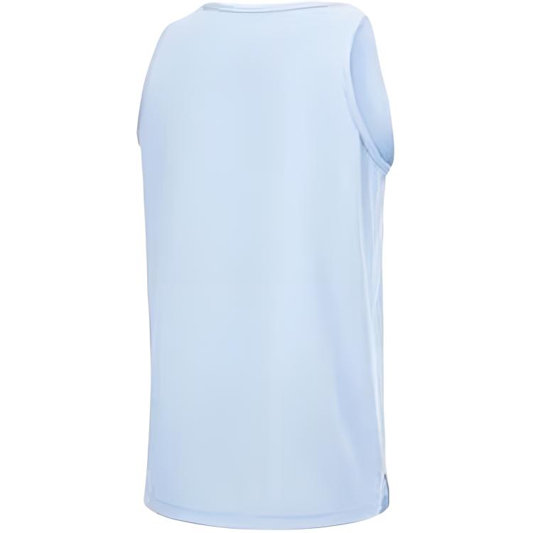 Li Ning Anti-Five Series Letter Print Loose Round Neck Sleeveless T-Shirt Men Tops Clear-Blue AVST031-8