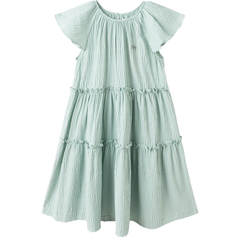 Balabala Girls' Sweet Ruffle Sleeve Princess Dress
