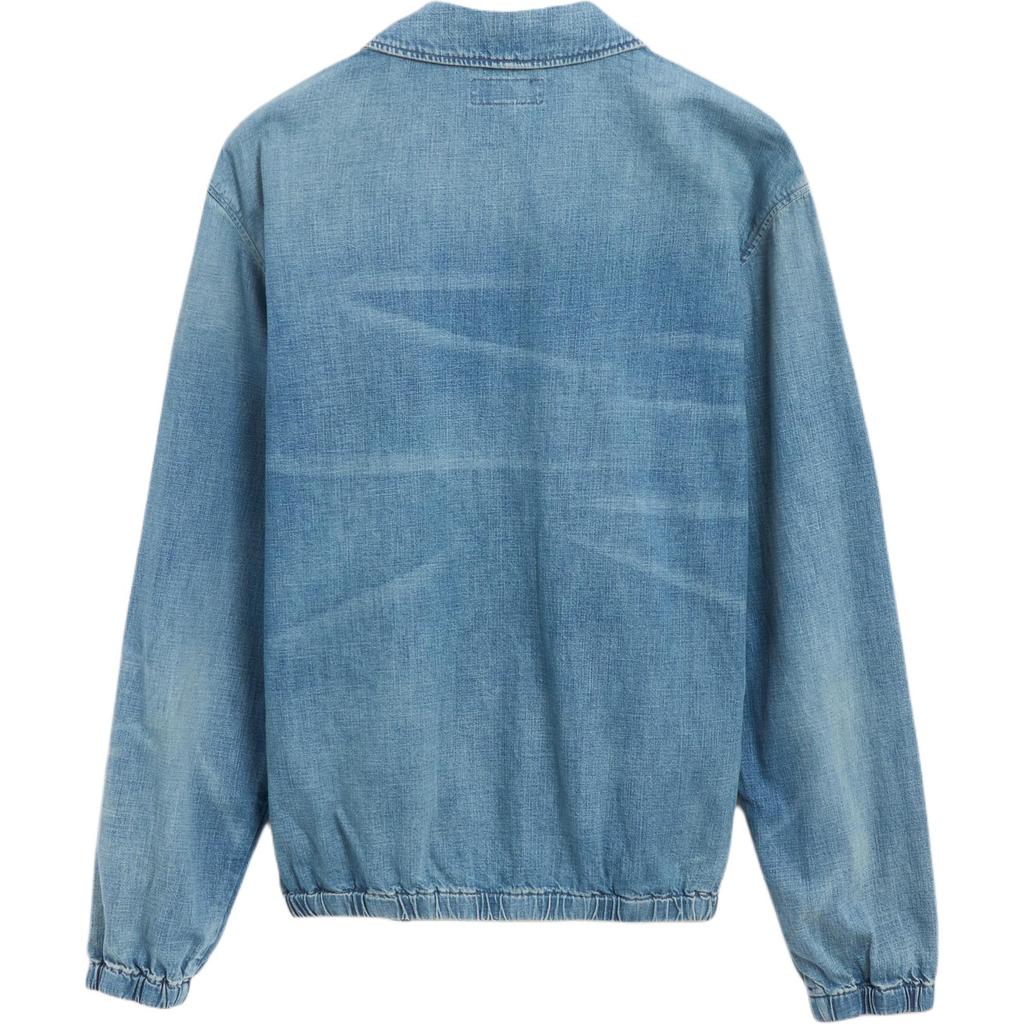 Polo Ralph Lauren Logo Zip Long Sleeve Denim Jacket Men jackets Blue 710956619-001