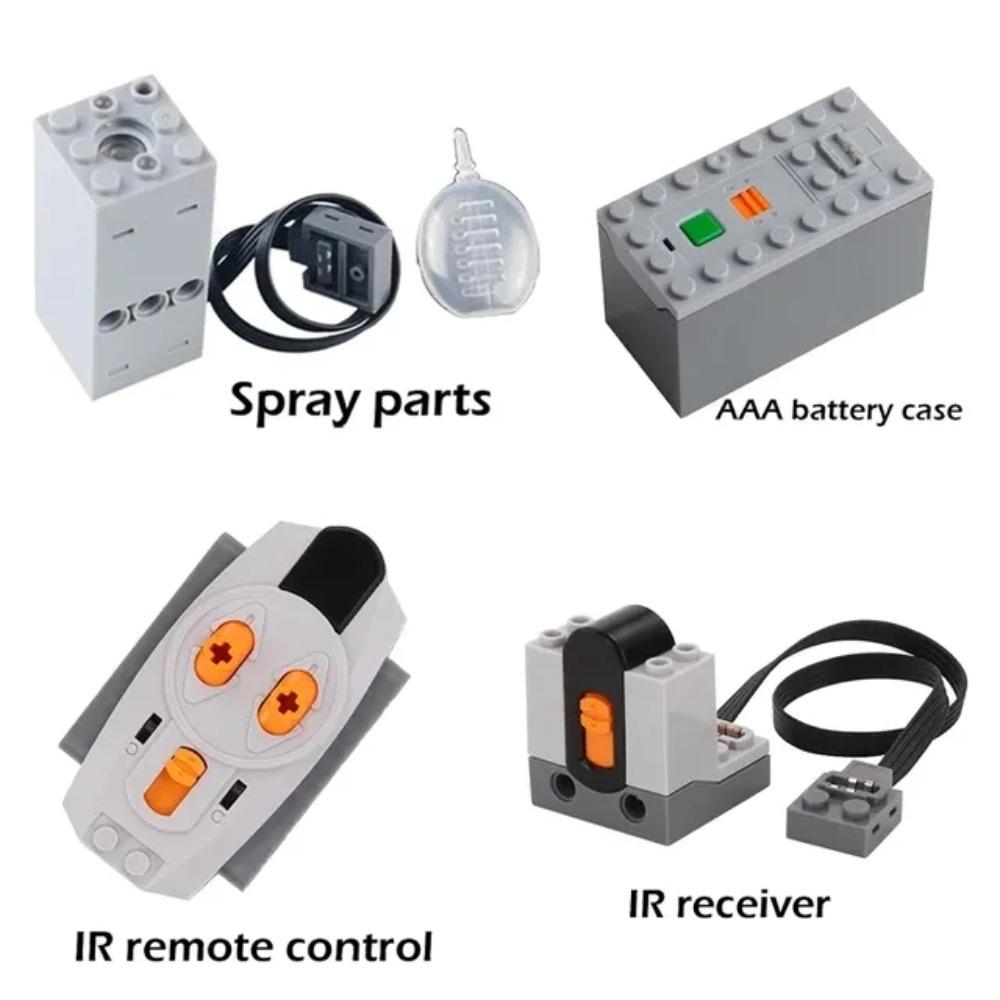 DIY Building Blocks Technical Motor Sprayer Electric Exhaust Modified Motor For High-Tech Train Car Parts Compatible with Legoed