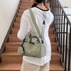 Casual Simple Handbag, Textured Shoulder Bag, Large Capacity, Beautiful Cross-body Travel Fitness Bag
