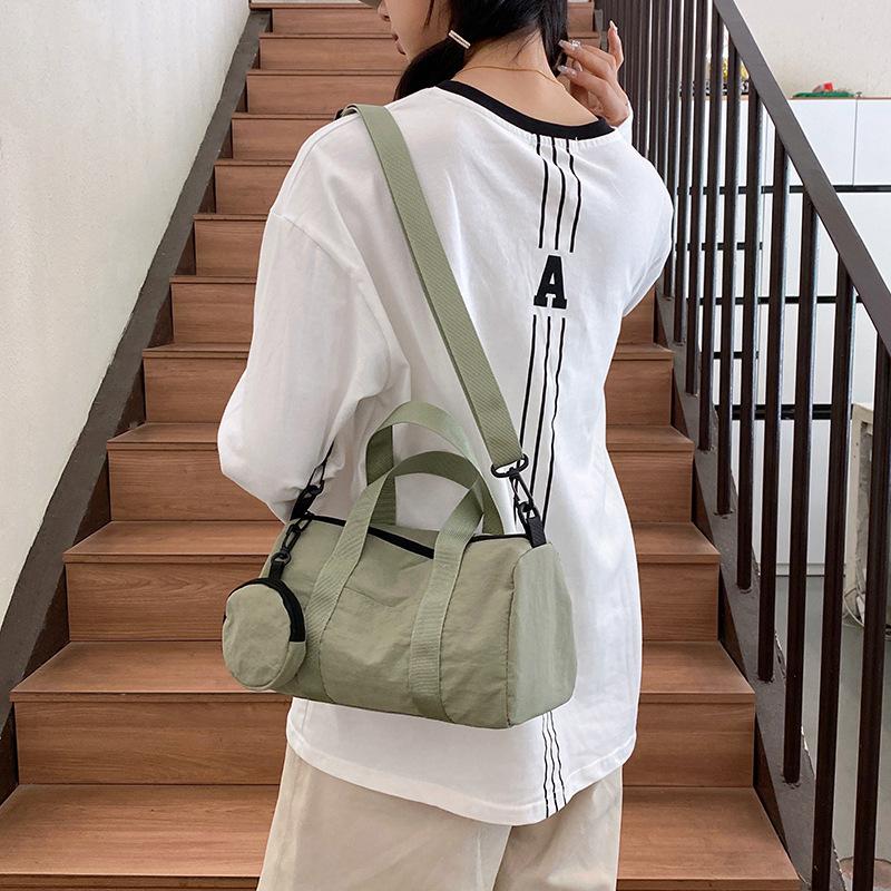Casual Simple Handbag, Textured Shoulder Bag, Large Capacity, Beautiful Cross-body Travel Fitness Bag