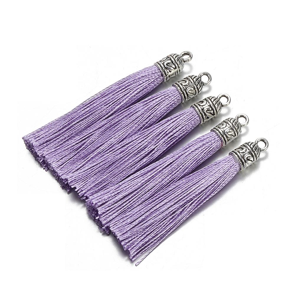 10-20pcs 5cm Mix Silk Tassel with Caps Tassels Pendants DIY Earrings Charm for Jewelry Making Components Accessories DIY