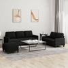 VidaXL Ensemble de Canapés avec Coussins 3 pcs, Canapés avec Accoudoirs et Dossier, Ensemble de Meubles avec Repose-pied 3201472