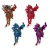 Romantic Horse Jewelry Gift Retro Style Brooch Sparkling Rhinestones Inlaid
