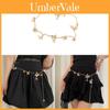 Vintage Gold Metal Waist Chain For Women Boho Dress Belt Summer Festival Jewelry