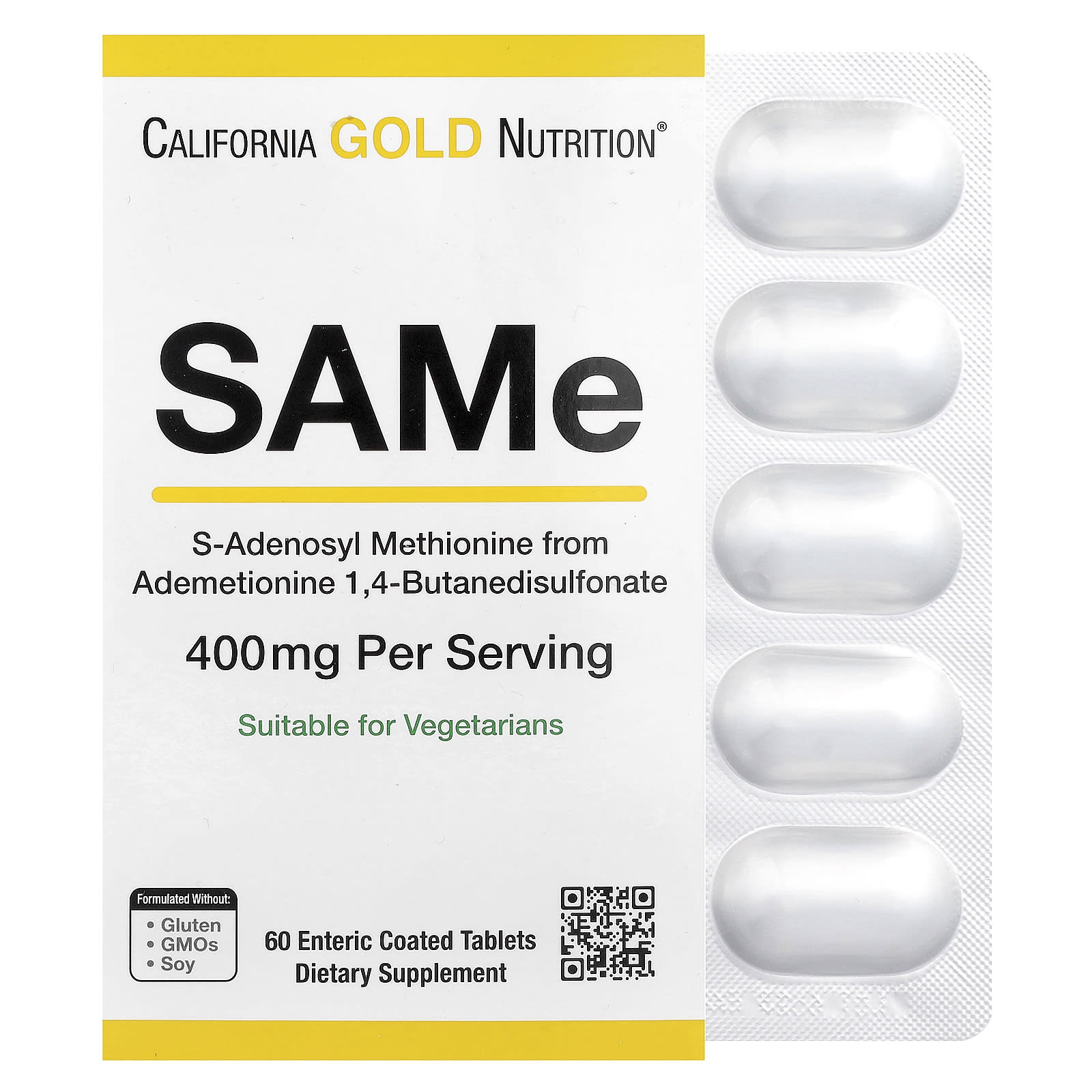 

Same(S-Adenosyl L-Methionine), 400Mg, 60 Tablets