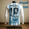 Nouvelle Édition Commémorative de Célébration Messi Très Demandée Sport Longues Manches Extérieur Respirant Séchage Rapide Confortable Enfants