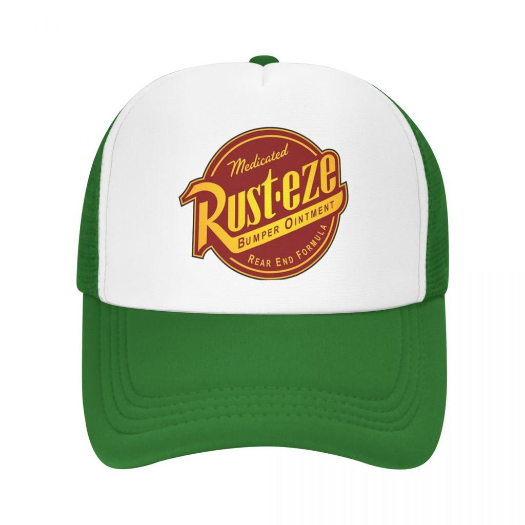 Medicated Rust.eze Lightning Mcqueen Mesh Trucker Hat Trendy Summer Breathable Mesh-back Sun Caps Adjustbale For Casual Headwear