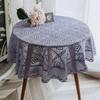 Round Tablecloth Imitation Crochet Forest Style Hollow Lace Coffee Table Cover with High Aesthetic Value Photo Background