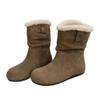 Fashion Women Flat Fluffy Ankle Boots Classical Suede Fashion New Shoes 2025 Designer Chelsea Short Snow Boots Winter Cozy Zapatillas