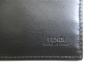 Authentic FENDI Zucca Gray Fabric Black Leather Bifold Wallet Diagonal Wallet #9973  Open Box