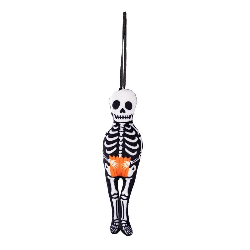 Easy Mount Skeleton Decoration For Halloween Plastic Craftsmanship Bag Pendant Durability Porch Wall Display
