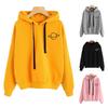 Women Loose Casual Printed Hooded Sweater Pullover Blouse Tops Jacket