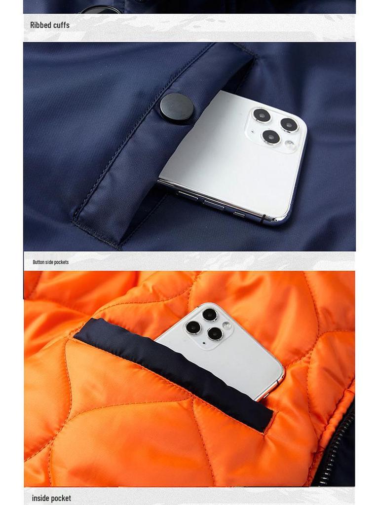 Men's Autumn-Winter Hooded Casual MA1 Air Force Pilot Jacket