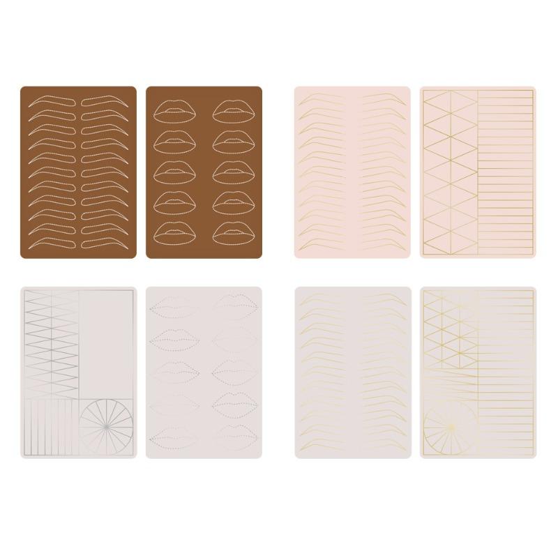 Double-sided Multi-functional Silicone Practice Eyebrow Eye and Lip Contact Lenses Silicone Eyebrow Fake Leather