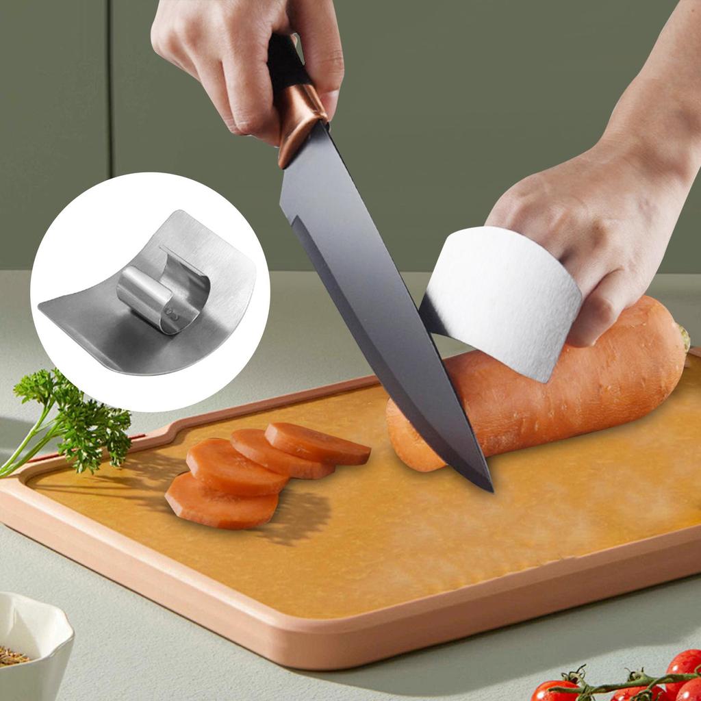 2Pcs Cut Slice Safe Guard Knife Cutting Finger Protectors Vegetables Multiuse Sturdy Lightweight Finger Guards for Cutting