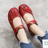 Spring-Summer Soft Sole Non-Slip Leather Shoes for Middle-Aged and Elderly Women