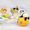 Miniature Cat Figurines, Cute Resin Panda Sculpture for Shelf, Desk Decoration - Funny Desk Accessories - Perfect Cute Car Desk Decor