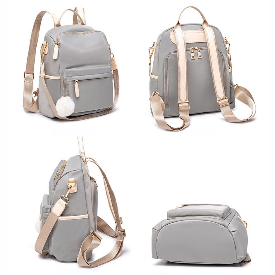 Modischer Damenrucksack Leichter Oxford-Stoff Geräumig für Reisen & Studium Minimalistischer Wasserabweisender Tagesrucksack