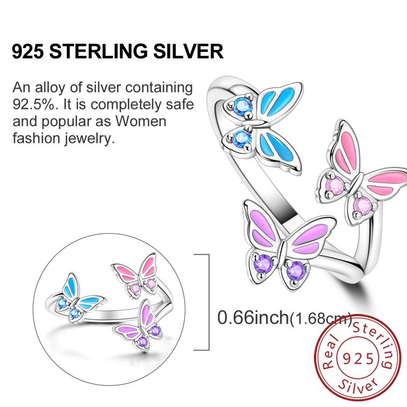 New 925 Silver Rings Firefly Hollow Rose Infinite Love Simple Ring for Women Wedding Engagement Party Jewelry Gift