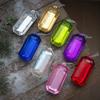 1pc Plastic Christmas Tree Ornaments Square Gemstone Pendant Colorful Snowflake Xmas Hanging Tree Pendants Home Party Decor