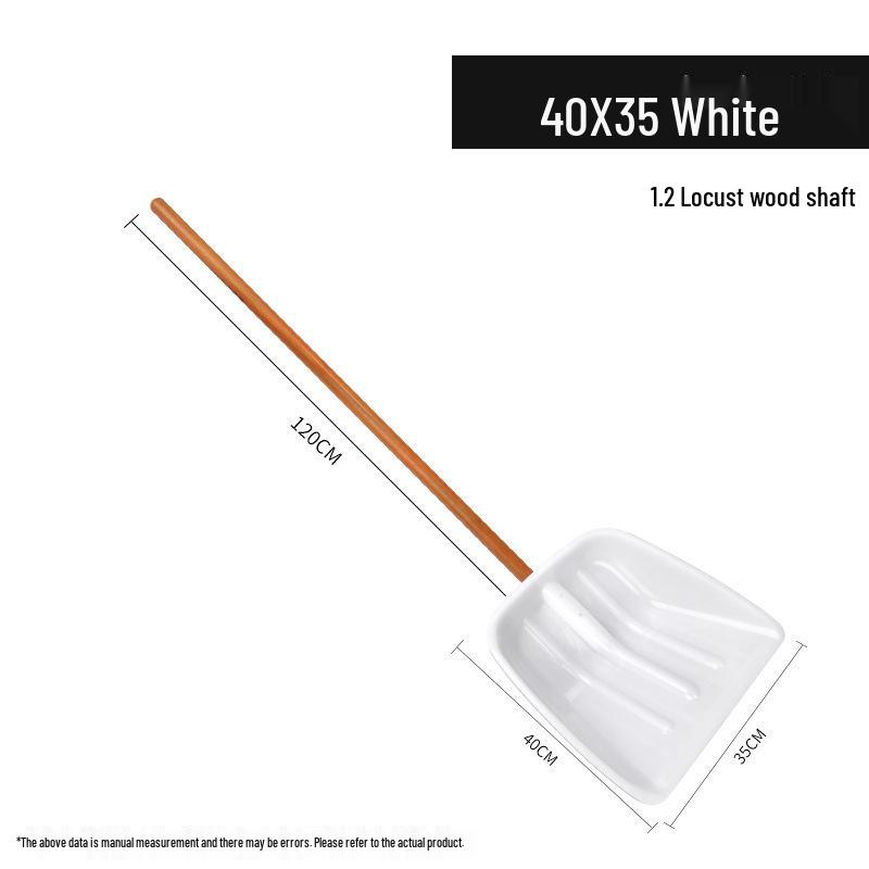 Extra Wide Tempered Iron and Plastic Snow & Grain Shovel
