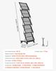 Brochure Display Rack, Foldable 5 Pockets Magazine Literature Display Stand, Movable Floor Standing Magazine Rack with Wheels, Metal Newspaper Catalog
