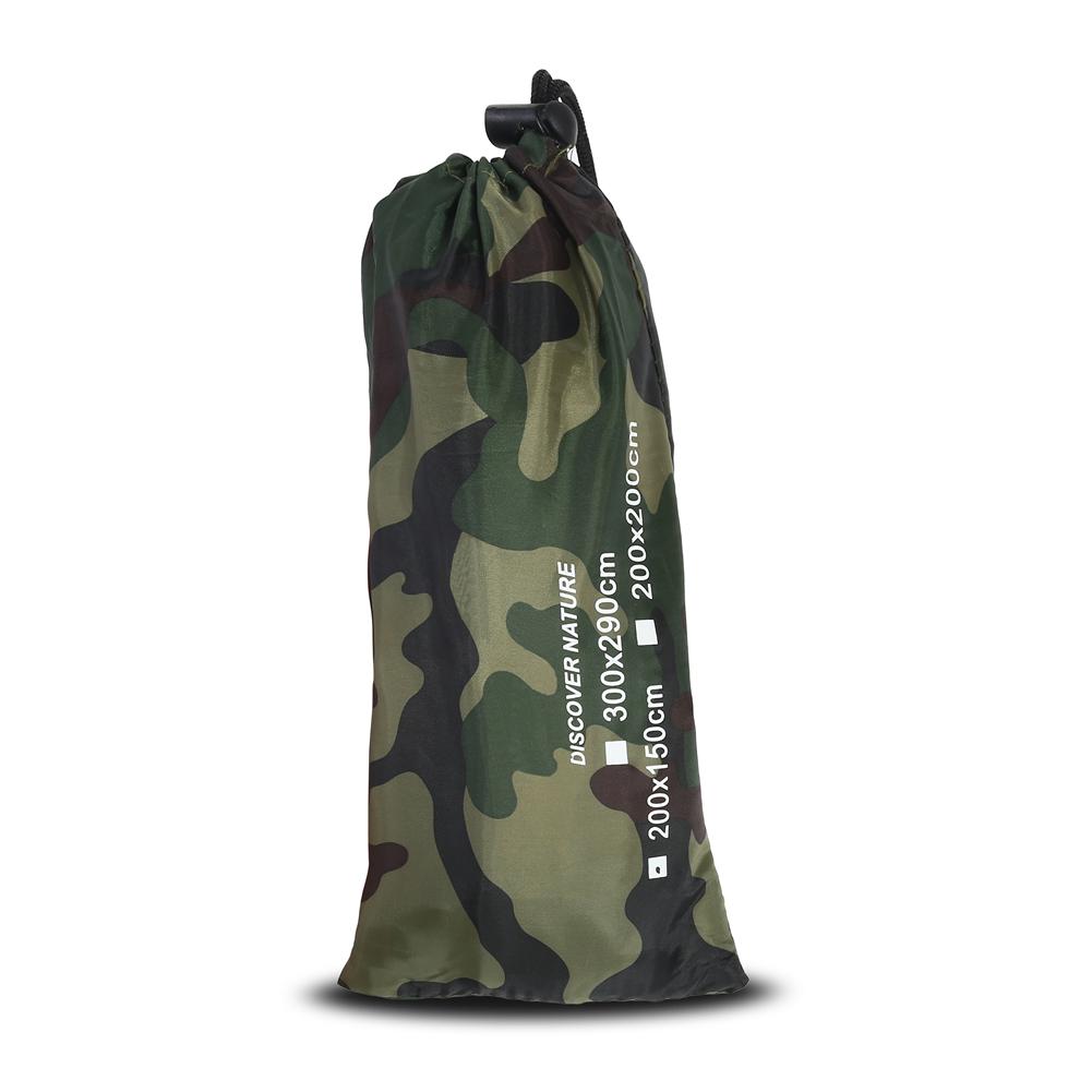 Camouflage Outdoor Portable Lightweight Rainproof Mat RainTent Tarp Shelter (2*1.43m)