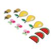 12Pcs Fruit Patches Cherry Ananas Pear Watermelon Cute Pattern Vivid Colors Iron On Patches for Bag