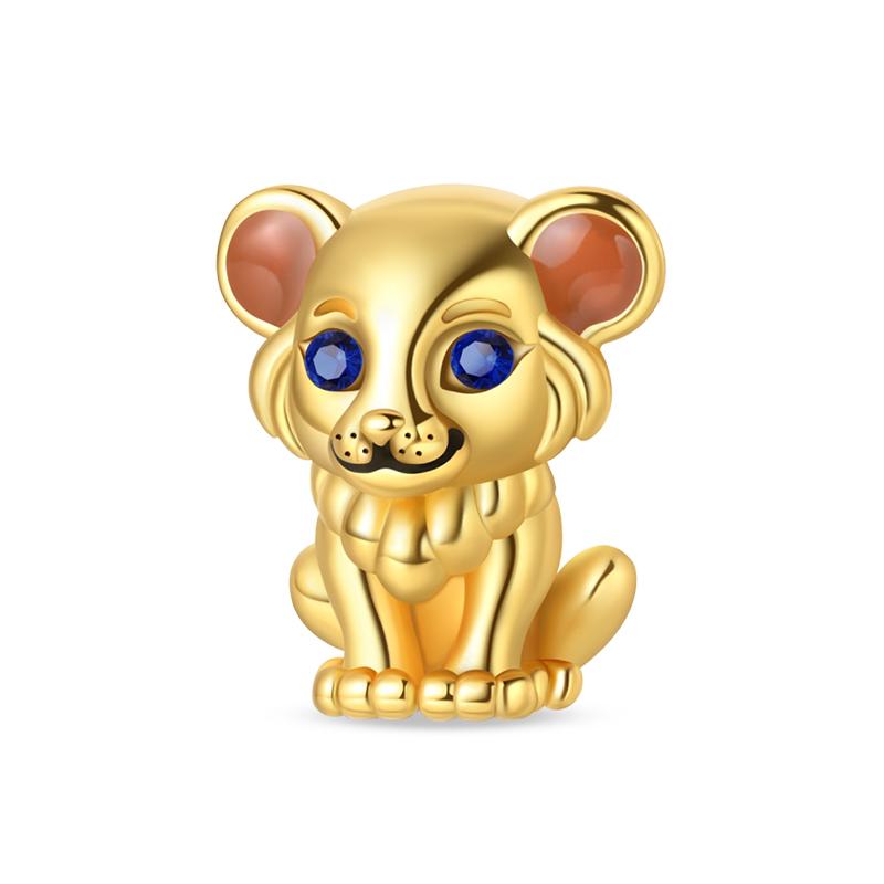 Original 925 Silver Gold DIY Charms Beads with Zirconium Sun Leopard Pendants for Bracelet Jewelry Making